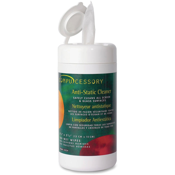 Compucessory Anti-Static Cleaning Wipe - CCS24224