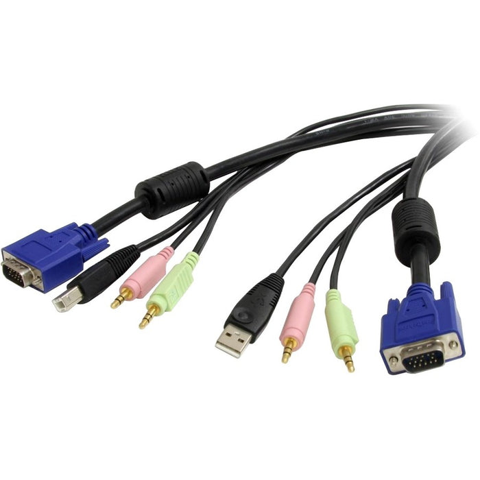 StarTech.com 10 ft 4-in-1 USB VGA KVM Cable with Audio and Microphone - STCUSBVGA4N1A10