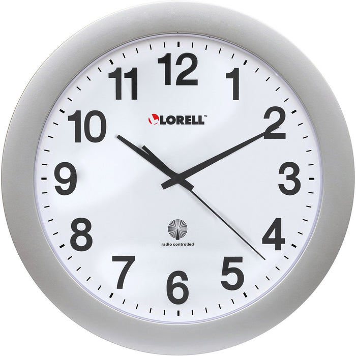 Lorell 12" Round Radio-controlled Wall Clock - LLR60996