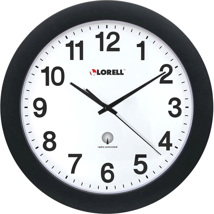 Lorell 12" Round Radio Controlled Wall Clock - LLR60997
