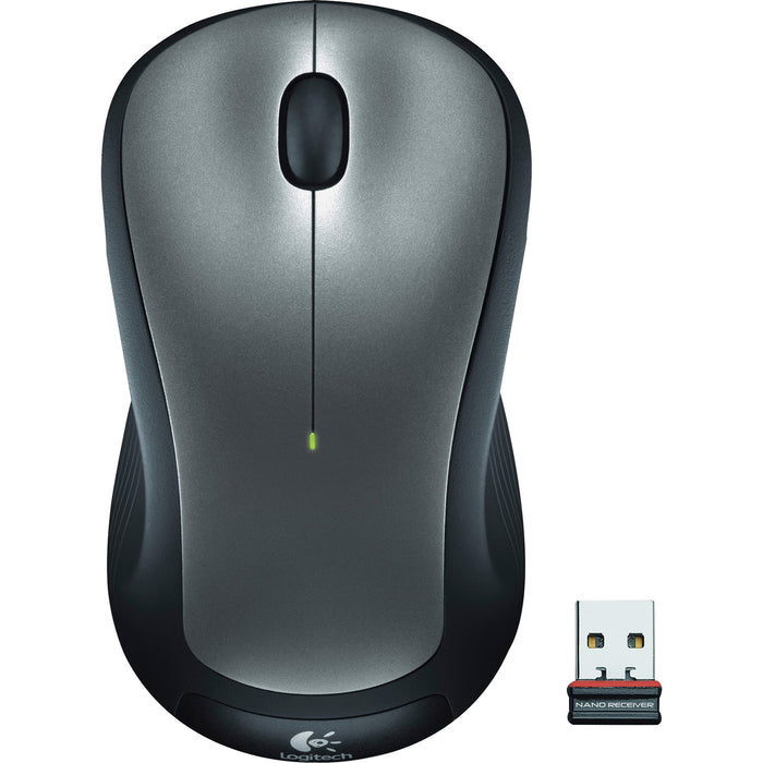 Logitech M310 Wireless Mouse, 2.4 GHz with USB Nano Receiver, 1000 DPI Optical Tracking, 18 Month Battery, Ambidextrous, Compatible with PC, Mac, Laptop, Chromebook (SILVER) - LOG910001675