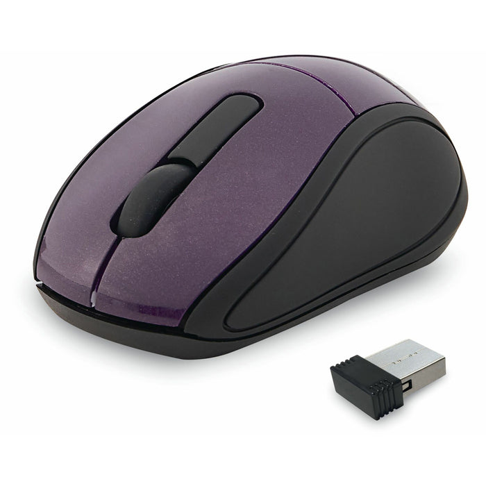 Verbatim Wireless Mini Travel Optical Mouse - Purple - VER97473