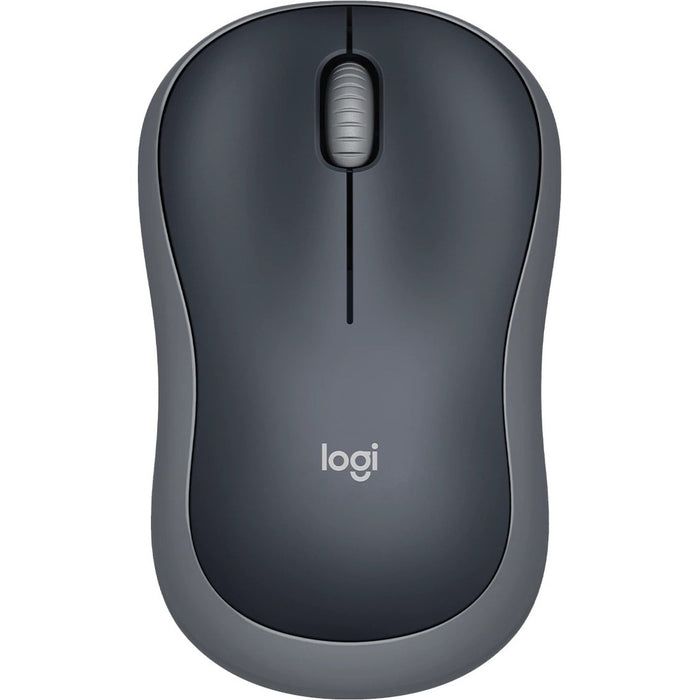 Logitech M185 Wireless Mouse, 2.4GHz with USB Mini Receiver, 12-Month Battery Life, 1000 DPI Optical Tracking, Ambidextrous, Compatible with PC, Mac, Laptop (Swift Grey) - LOG910002225