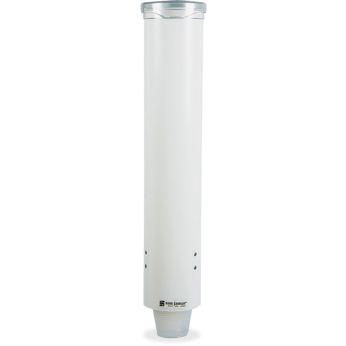 San Jamar Small Pull-type Water Cup Dispenser - SJMC4160WH