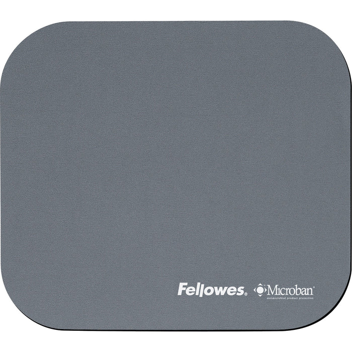 Fellowes Microban&reg; Mouse Pad - Graphite - FEL5934001