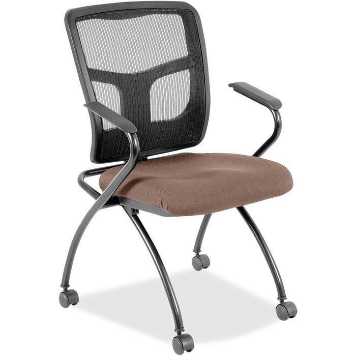 Lorell Mesh Back Fabric Seat Nesting Chairs - LLR8437436
