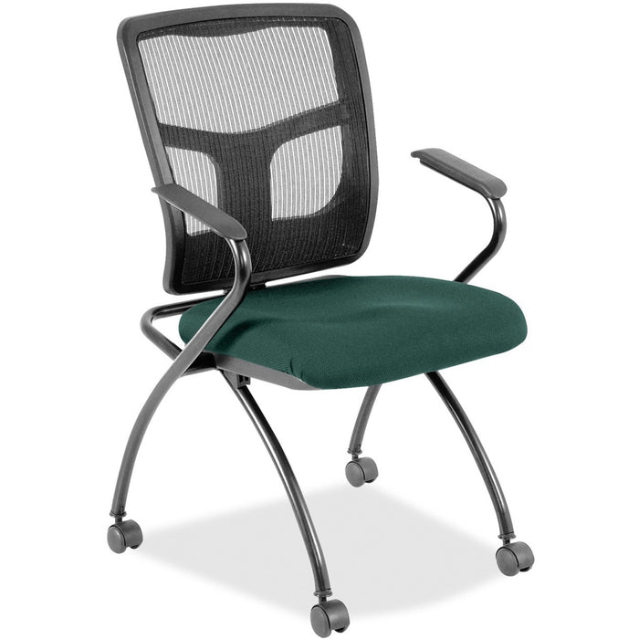 Lorell Mesh Back Fabric Seat Nesting Chairs - LLR8437442