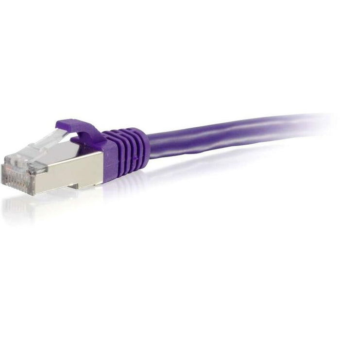 C2G-1ft Cat6 Snagless Shielded (STP) Network Patch Cable - Purple - CGO00897