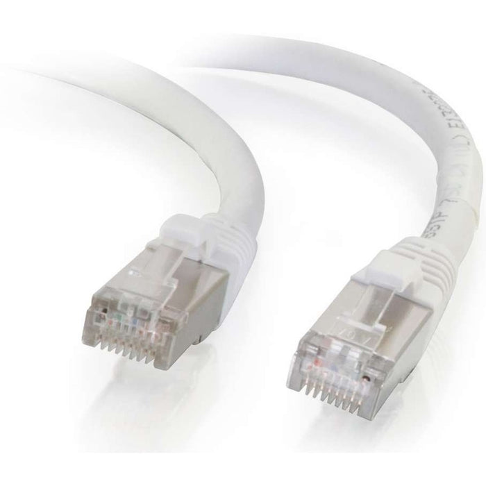 C2G-14ft Cat6 Snagless Shielded (STP) Network Patch Cable - White - CGO00925