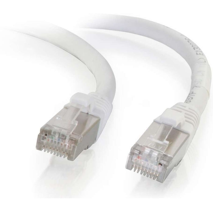C2G-35ft Cat6 Snagless Shielded (STP) Network Patch Cable - White - CGO00930