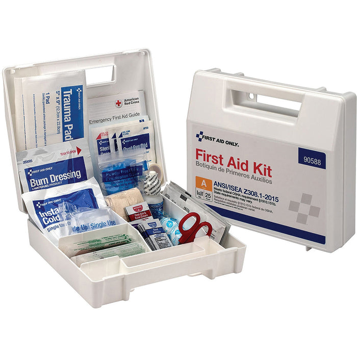First Aid Only 25-Person Bulk Plastic First Aid Kit - ANSI Compliant - FAO90588