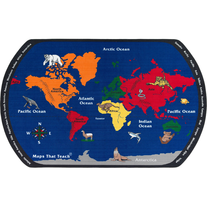 Flagship Carpets Maps That Teach Global Rug - FCIFE12244A