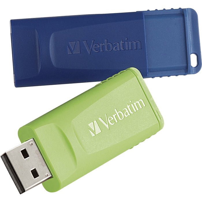 64GB Store 'n' Go USB Flash Drive - 2pk - Blue, Green - VER99812
