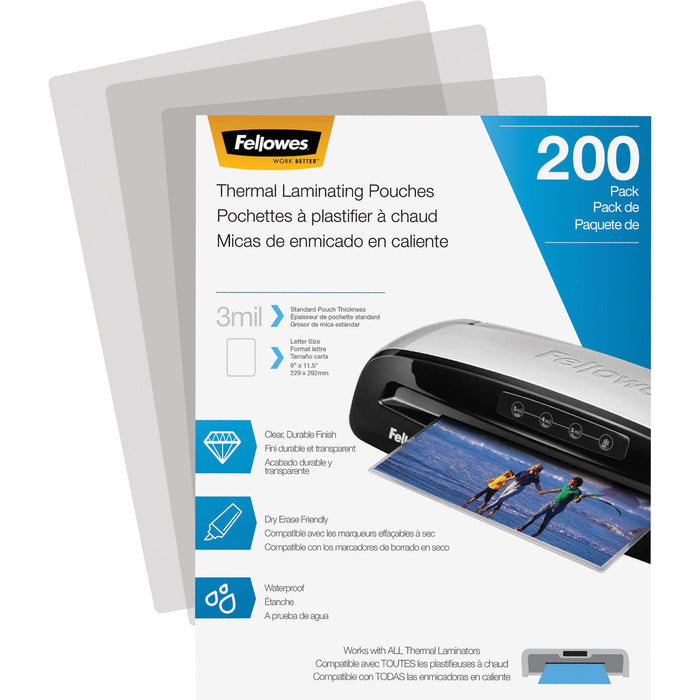 Fellowes Letter-Size Thermal Laminating Pouches - FEL5743401