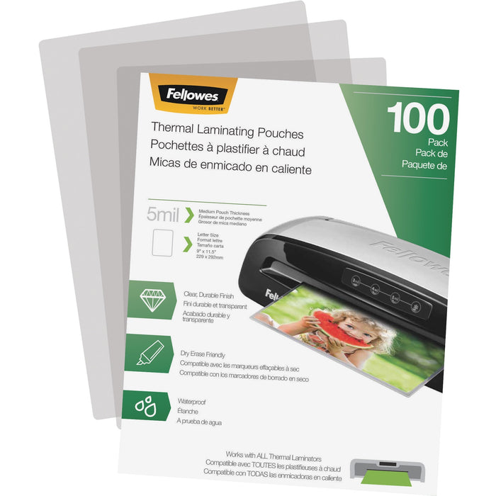 Fellowes Letter-Size Thermal Laminating Pouches - FEL5743501