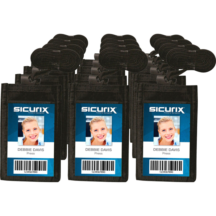 SICURIX Carrying Case (Pouch) Business Card - Black - BAU55120BX
