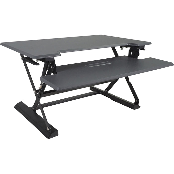 Victor High Rise Height Adjustable Standing Desk with Keyboard Tray (36" , Gray) - VCTDCX760G