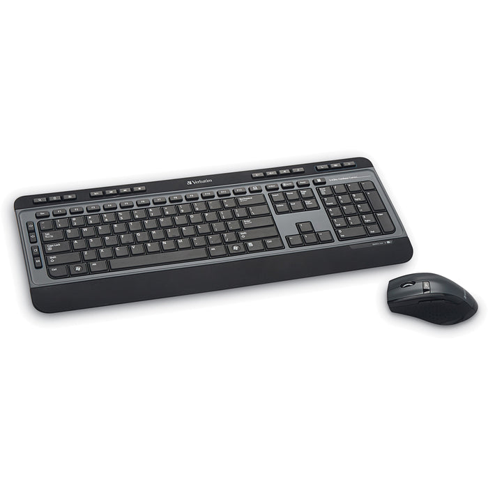 Verbatim Wireless Multimedia Keyboard and 6-Button Mouse Combo - Black - VER99788