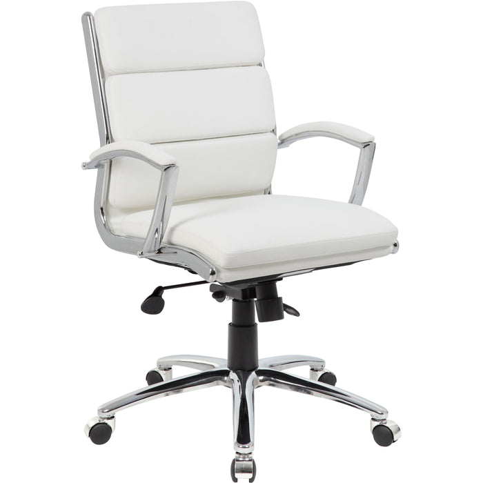 Boss CaressoftPlus Executive Mid-Back Chair - BOPB9476WT