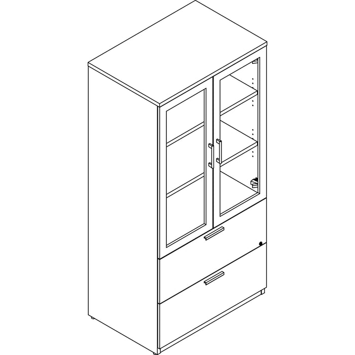 Lacasse Morpheo Storage/Lateral File Cabinet with Translucent Doors - LASM1CS2473FBTL