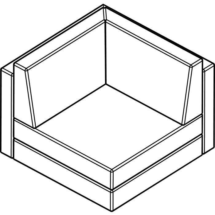 Arold Cube 300 Corner Armchair - AROCU306WH01