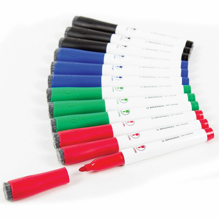 U Brands Low-Odor Dry-Erase Markers with Erasers - UBR3980U0012
