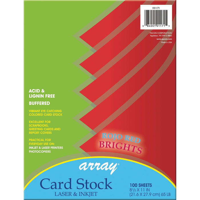 Pacon Color Brights Cardstock - Rojo Red - PACP101171