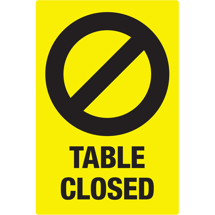Avery&reg; Surface Safe TABLE CLOSED Preprinted Decals - AVE83075
