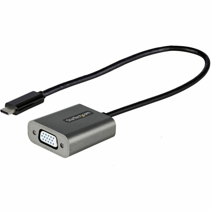 StarTech.com USB C to VGA Adapter, 1080p USB Type-C to VGA Adapter Dongle, USB-C to VGA Monitor/Display Video Converter, 12" Long Cable - STCCDP2VGAEC