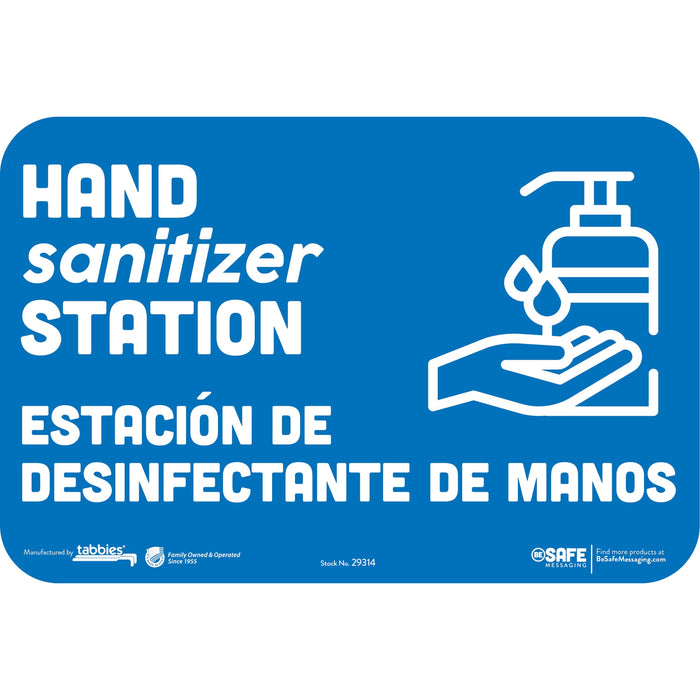 Tabbies Hand Sanitizer Station Bilingual Decal - TAB29314