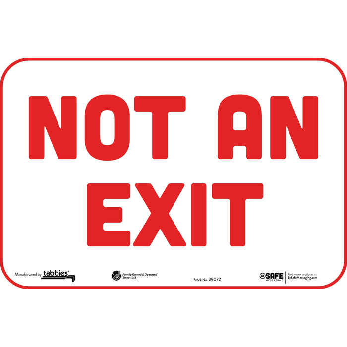 Tabbies NOT AN EXIT BeSafe Messaging Wall Decal - TAB29072