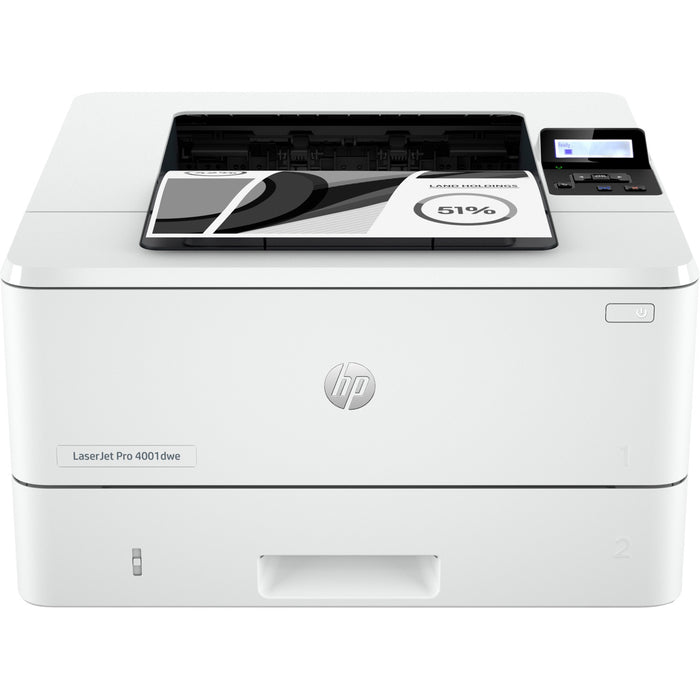 HP LaserJet Pro 4001dwe Desktop Wireless Laser Printer - Monochrome - HEW2Z601E