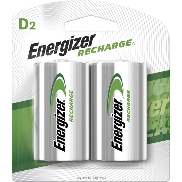 Energizer Recharge Universal Rechargeable D Batteries, 2 Pack - EVENH50BP2