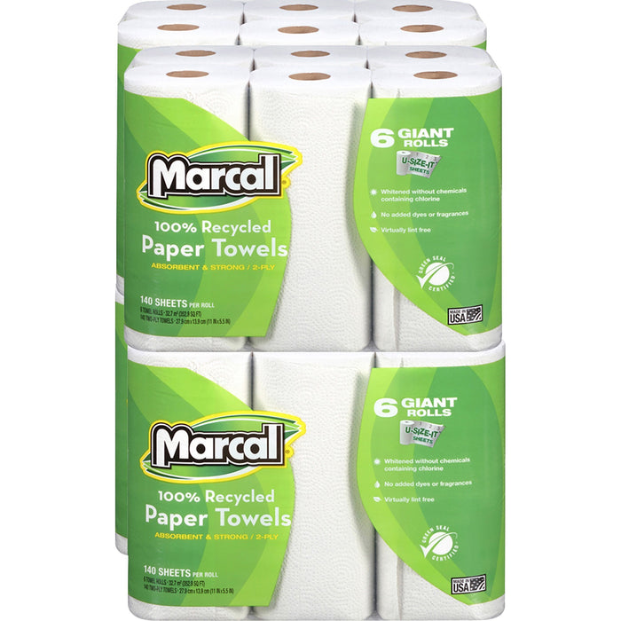 Marcal 100% Recycled, Giant Roll Paper Towels - MRC6181CT