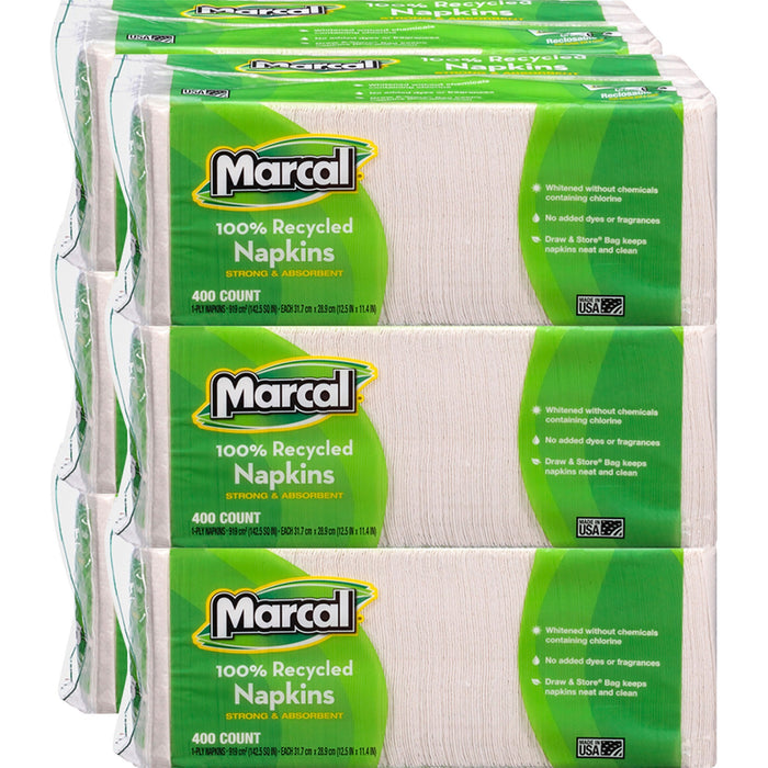 Marcal 100% Recycled Luncheon Napkins - MRC6506CT