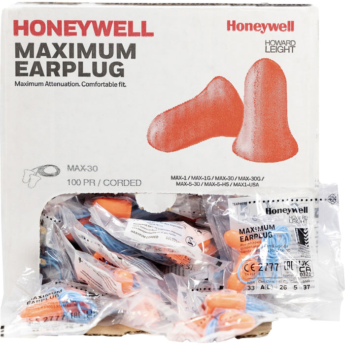 Howard Leight Max Corded Ear Plugs - HOWMAX30