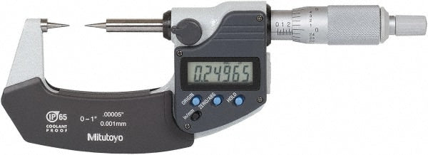 Mitutoyo 342-351-30CAL Point Anvil Outside Micrometer