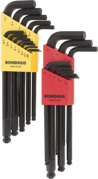 Bondhus 20199 "L" Ball Point Hex Sets Inch