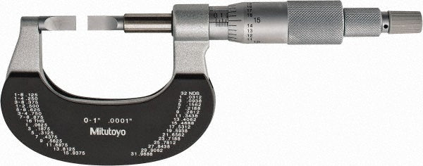 Mitutoyo 122-125-10 Blade Anvil Outside Micrometer