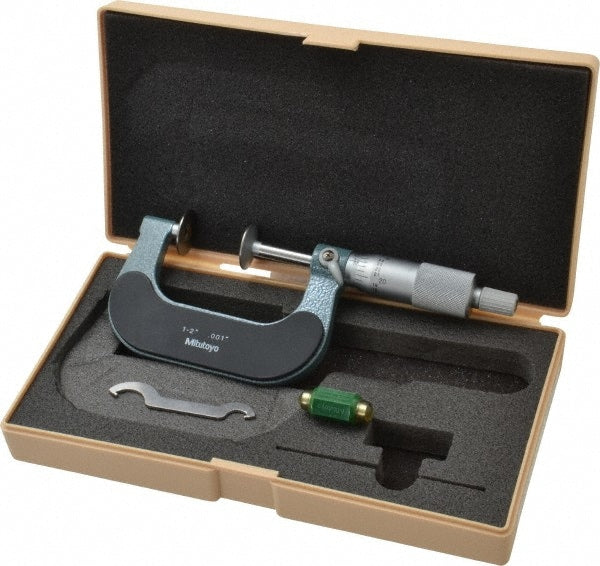 Mitutoyo 123-126 Disc Anvil Outside Micrometers