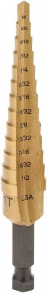 Irwin 15101ZR Tin Coated Step Drills