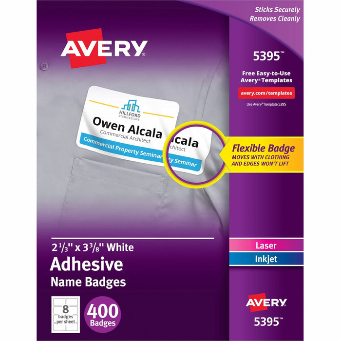 Avery&reg; Adhesive Name Badges - AVE5395