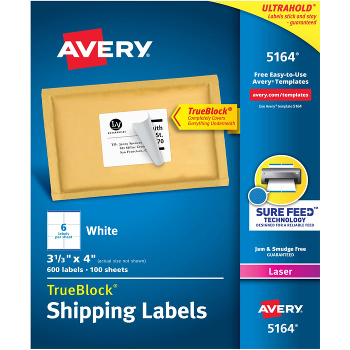 Avery&reg; Easy Peel White Shipping Labels - AVE5164