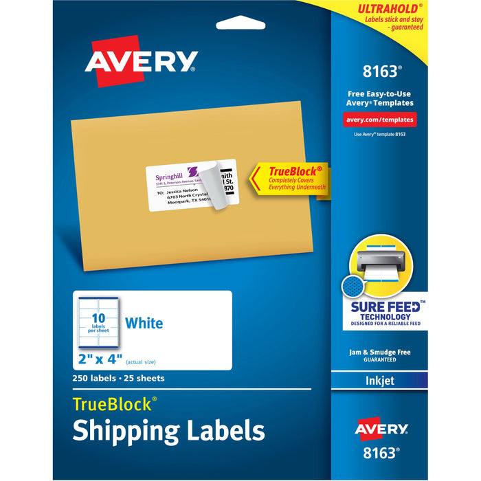 Avery&reg; TrueBlock Shipping Labels - AVE8163