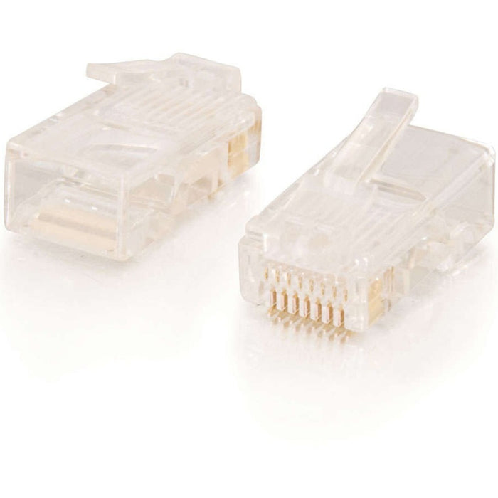 C2G RJ45 Cat5E Modular Plug for Round Stranded Cable Multipack (50-Pack) - CGO11380