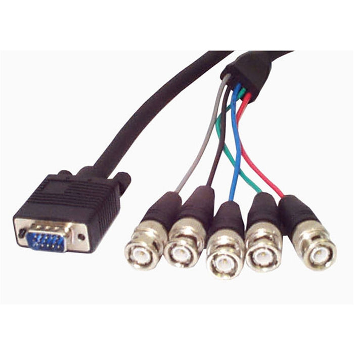 StarTech.com VGA Monitor cable - coax - HD-15 (M) - BNC (M) - 6 ft - STCVGABNC5