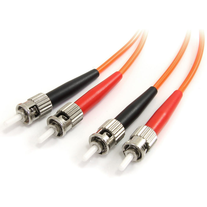 StarTech.com 2m Fiber Optic Cable - Multimode Duplex 62.5/125 - LSZH - ST/ST - OM1 - ST to ST Fiber Patch Cable - STCFIBSTST2