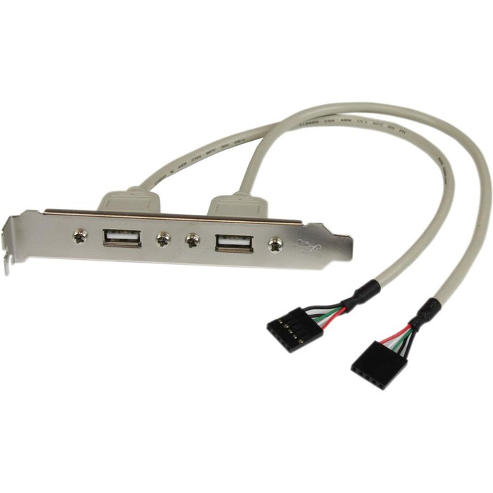 StarTech.com 2 Port USB A Female Slot Plate Adapter - STCUSBPLATE