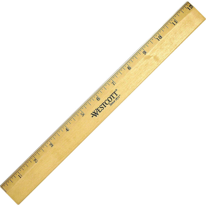 Westcott Beveled Metal Edge Wood Rulers - ACM05011
