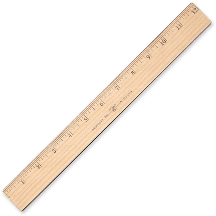Westcott Inches/Metric Wood Ruler - ACM10375